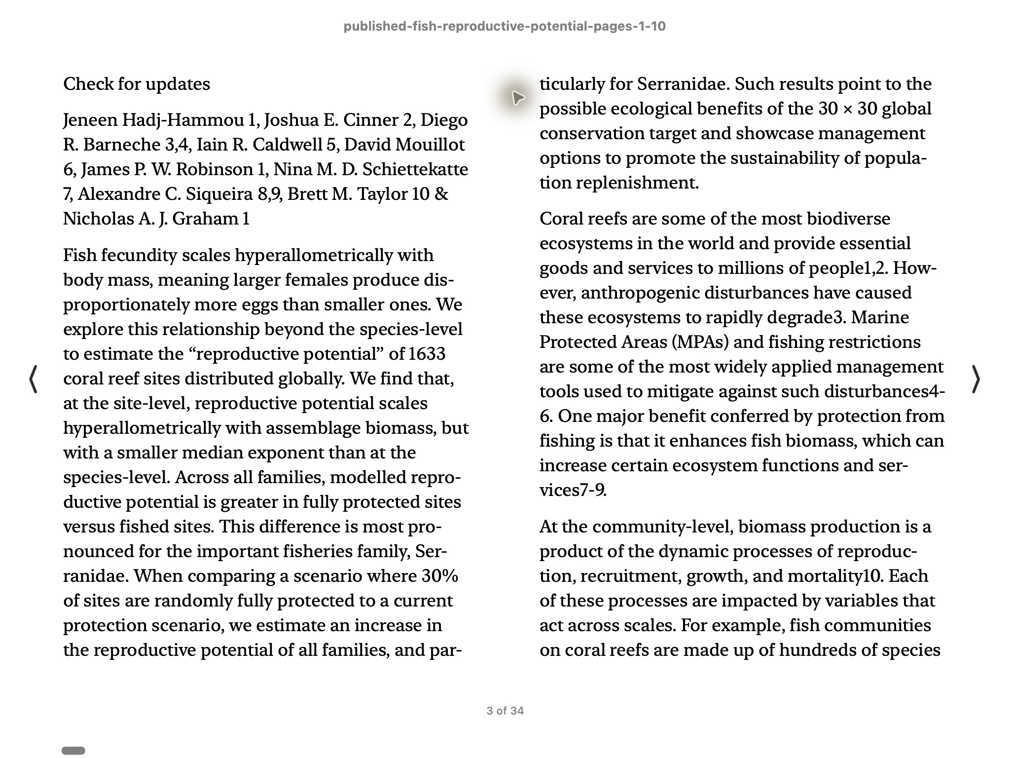 The real paper abstract in Apple Books on Mac at the original text setting.