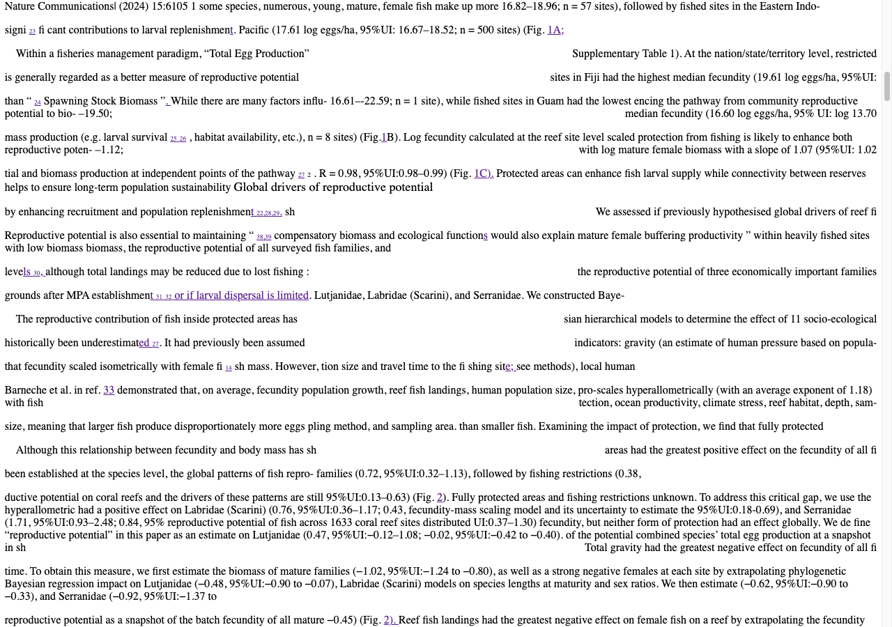 Calibre actual published-paper columns passage