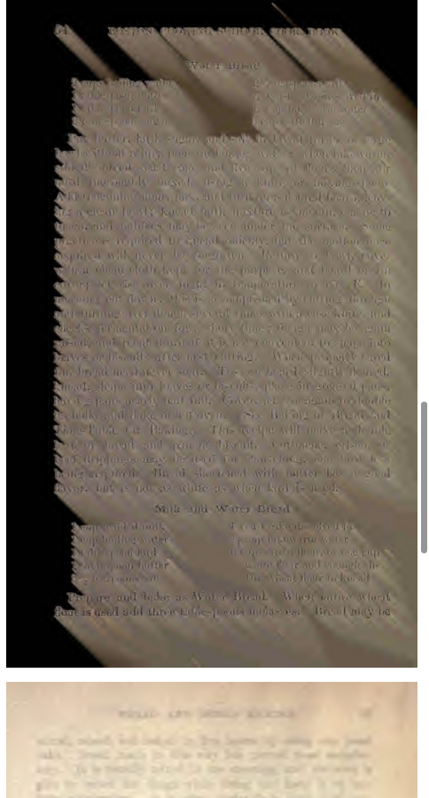 Actual Calibre 8.8.0 output from the same three-page PDF; separated scan mask rather than recipe body text.