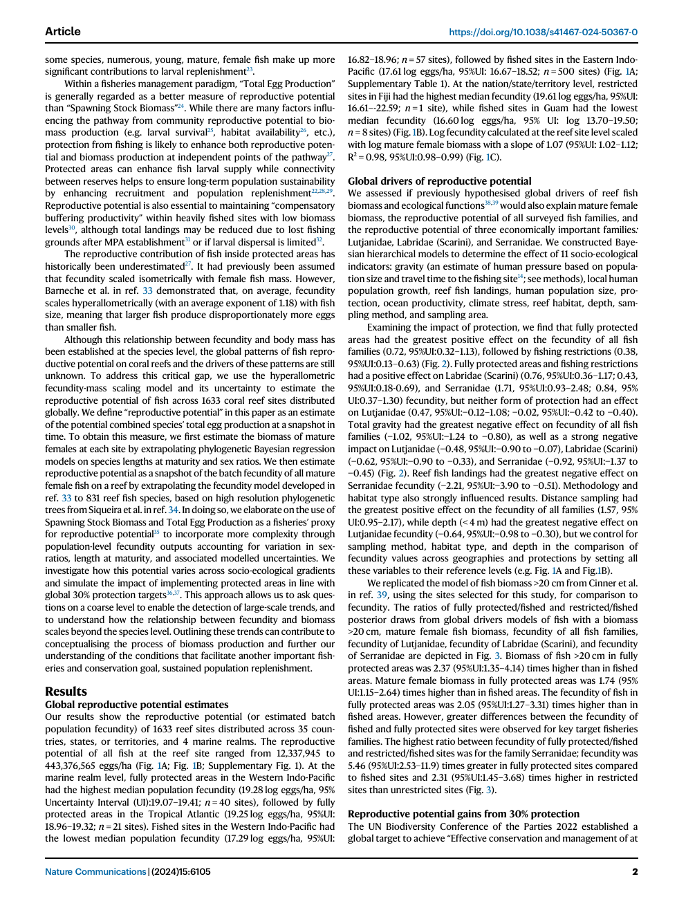 Original source page 2: two columns with a numeric result continuing across the break.