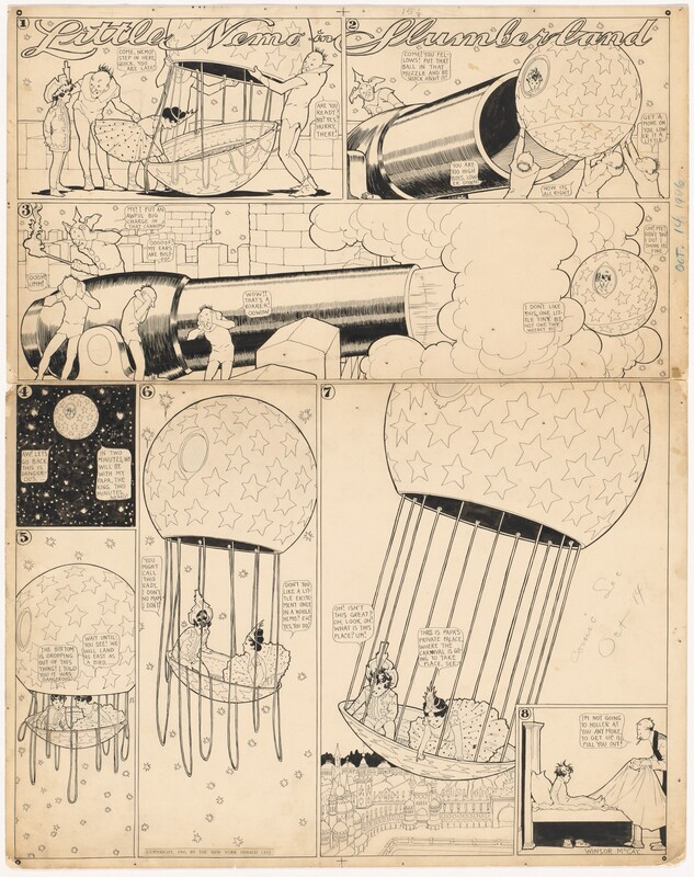 Winsor McCay, Little Nemo in Slumberland, 1906. National Gallery of Art, Richard S. Zeisler Fund. Actual public-domain comic page; no EPUB conversion is shown.